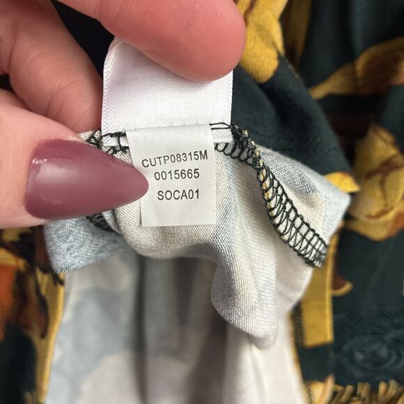 NWT Cupio women small blouse, bohemian lace trim bell sleeve boho, hippie - Picture 5 of 8